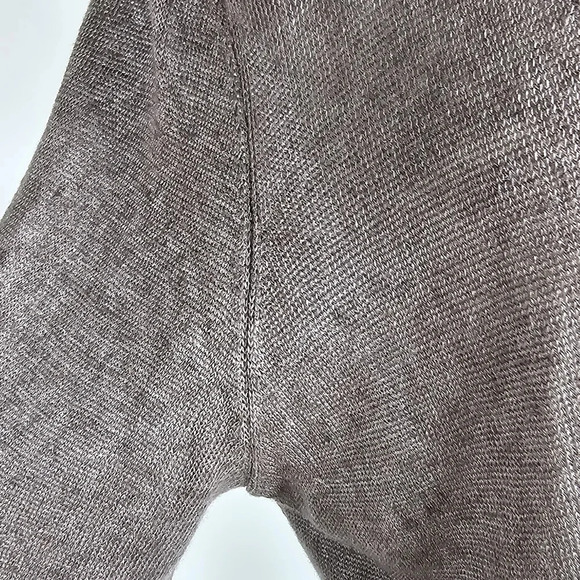 Eileen Fisher 100% Linen Lagenlook Flowy Cardigan Sweater Sharkbite Hem Brown M - Picture 9 of 16